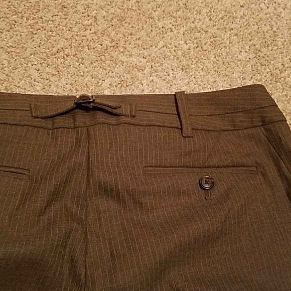 Grey pin stripe pants.  Marisa fit.  Ann Taylor. - Picture 3 of 3